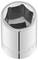 Metal hexagonal socket wrench with engraved brand name on the side, used for tightening or loosening nuts and bolts.