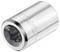 Metal hexagonal nut with 'Stanley' inscription, featuring a shiny surface, conical in shape with a six-sided opening for screw connections.