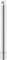 A silver, elongated object with a small thread at the top; possibly part of a device or tool.