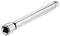 Extension bar for socket wrench, silver-coloured, robust metal, rectangular connection on one side, smooth surface.