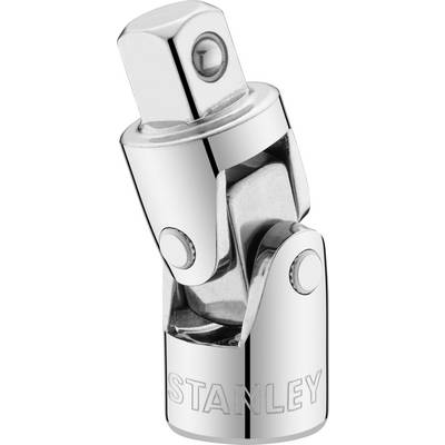 Universal joint metal socket adapter with engraved 'STANLEY' logo. Used to enable angle torque transmission.