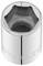 A silver hex nut with a hexagonal opening, gleaming surface, with the brand name 'STANLEY' engraved on the side.