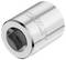 Metal socket drive with hexagonal internal thread. 'STANLEY' brand name engraved on the side.