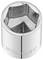 Silver hexagonal socket nut suitable for bolts and nuts. Used for torque transmission.
