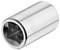 Chrome-plated socket insert with marked manufacturer's logo, for use with a ratchet to loosen or tighten screws.