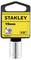 A Stanley hexagonal socket with 19 mm diameter, 1/2" drive, shown on a yellow packaging.