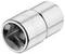 Metallic socket with hexagonal internal Allen key and "Stanley" imprint, used for screwing and assembly work.