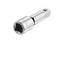 Short extension bar for square drive socket, with a shiny metal surface, suitable for screw-related work.