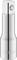 Chrome-plated socket extension bar, marked with 'STANLEY', in portrait orientation. Standardised end for tool attachment.