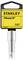 A Stanley tool attachment, 75 mm/3 inches in length, with a 1/2 inch socket. The design is simple, featuring black and yellow colours.