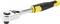 A ratchet with a yellow and black handle, suitable for tightening and loosening nuts and bolts in mechanical work.