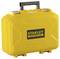 Yellow tool case with 'Stanley Fatmax' printed on the front. Ergonomic handle and metal clasps on top.