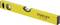 'A yellow, rectangular spirit level tool by Stanley with two vials for precise levelling.'