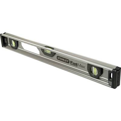 Metal spirit level with two vials, suitable for precise surface alignment.