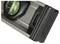 Spirit level shows correct level with green bubble window on grey metal frame.