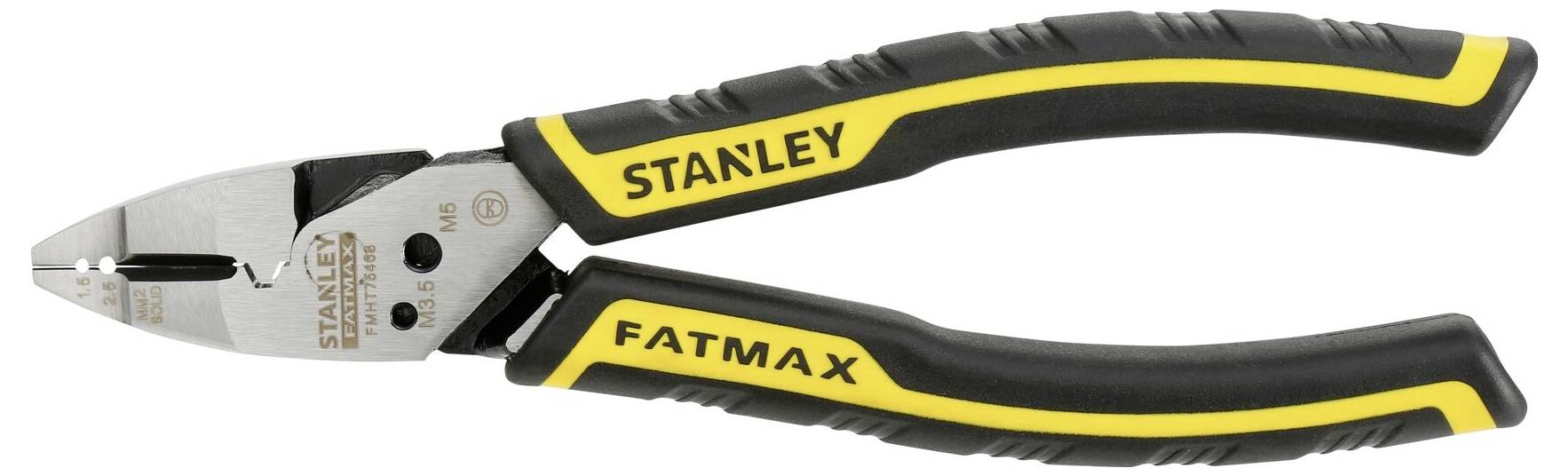 Stanley Fatmax: Combination pliers with black and yellow handles, suitable for cutting and gripping wire.