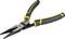 Long needle-nose pliers with black and yellow plastic handle, suitable for precise gripping and cutting during craftwork.