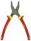 Combination pliers with red and yellow handles, brand names 'Stanley' and 'Fatmax' printed on the handles. Suitable for versatile manual work.