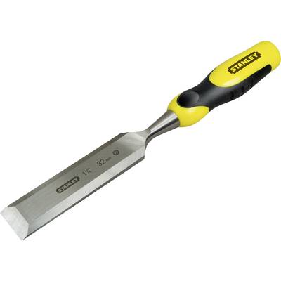 Stanley chisel with yellow and black handle, blade width 32 mm.