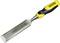 Stanley chisel with yellow and black handle, blade width 32 mm.
