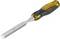 Wood chisel with ergonomic handle and metal blade. Suitable for woodworking and fine detailing.