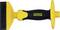 Yellow and black flat chisel with hand guard, 'Stanley FatMax' brand, for heavy demolition work.