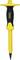 Yellow hand chisel with a black handle, suitable for heavy-duty work. Stanley logo clearly visible on the handle.