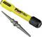 Yellow Stanley FatMax cold chisel with replaceable, pointed metal blade.