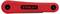 Red Stanley tool handle with black logo in the centre.