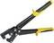 Tin snips with yellow and black handles, suitable for punching or cutting sheet metal materials.
