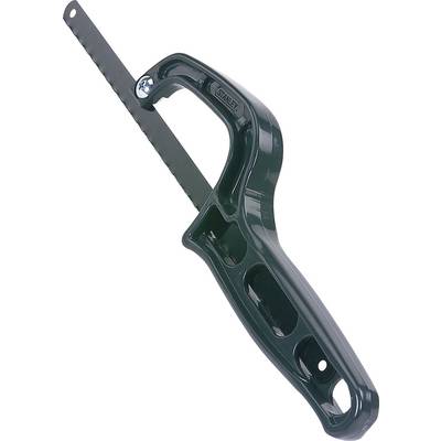 Metal saw with black plastic handle, suitable for cutting metal bars and thin pipes.