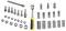 'Ratchet socket set with various socket sizes, suitable for different screw dimensions.'