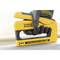 Yellow hand stapler, manually pressed, with the inscription 'Stanley Fatmax Reverse Squeeze Tacker' on a textured surface.