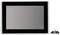 A black screen with a white frame and a small, green electronic component in the bottom right.