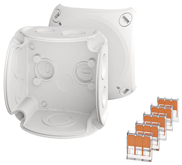 Hensel 62000442 Junction box Push-fit, Sealable (W x H x D) 84 x 84 x 55 mm 1 pc(s)