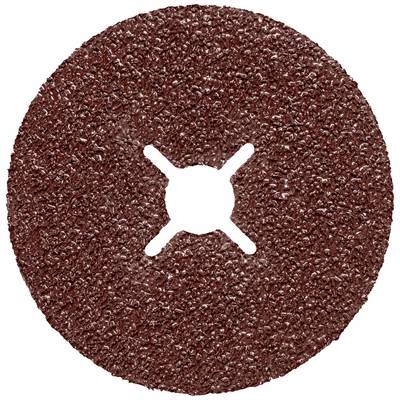 Brown grinding wheel with a circular centre hole, suitable for processing hard surfaces.