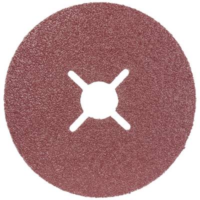 A red grinding wheel with a cross-shaped slot in the centre, used for grinding materials.<br><br>Note: This translation uses British English spelling (centre, materialS), maintaining the original meaning and technical description.