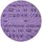 Lila abrasive sanding disc with perforated pattern, labelled 'Cubitron'.