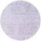 Lilac abrasive disc with a circular hole pattern, used for smoothing or polishing surfaces.