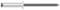 A silver rivet with a black pin, used for connecting materials.