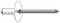 A silver masonry nail with a flat head and a pointed end, commonly used for securing materials to solid surfaces.