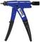 Hand riveting pliers in blue and black with 'GESIPA' inscription. It has two handles and is used for fastening rivets.