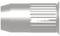 Side view of a metallic object, possibly a technical component with a ribbed surface.