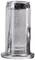 Metal rivet nut with a ribbed body and smooth upper edge. It is used for riveting screws in thin materials.