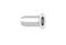 A silver, cylindrical metal part with a tapered end and a flared lip at the opposite end.