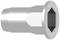 A silver, hexagonal screw head with a round shaft, visible from the side. Suitable for specific screw types.
