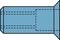 Blue paper envelope as a template for folding. Showing fold lines and cutting edges for DIY envelope creation.