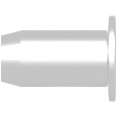 Grey, cylindrical shape with a flat end, resembling a technical component.