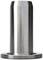 A cylindrical metal post with a smooth, polished surface, secured to a round base.