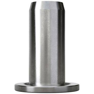 A silver-coloured metal cylinder with a broad flat base, standing upright.